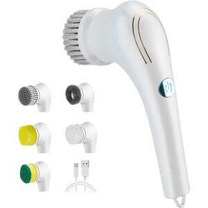 DailySale Electric Spin Scrubber Cordless Handheld Cleaning Brush with 5 Replaceable Brush Heads