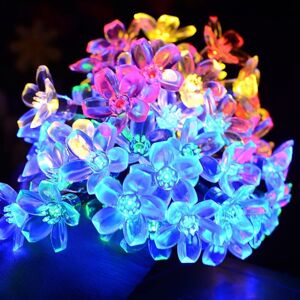 DailySale 50 LED Fairy Flower Blossom Solar String Lights