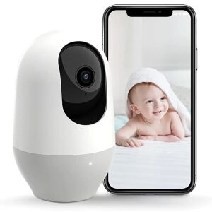 DailySale Nooie Baby Monitor, WiFi Pet Camera Indoor, 360-degree IP Camera, 1080P Home Security Camera, Motion Tracking, Super IR Night Vision, Works with Alexa, Two-Way Audio, Motion & Sound Detection (Refurbished)