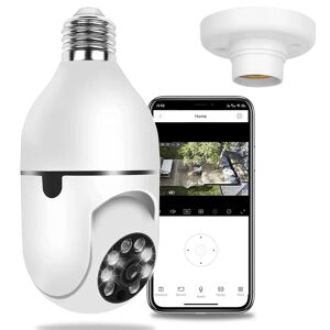 DailySale E27 WiFi Bulb Camera 1080P FHD WiFi IP Pan Tilt Security Surveillance Camera