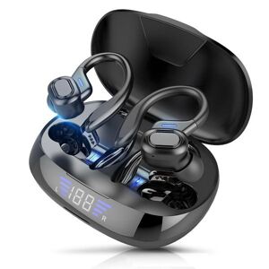 DailySale TWS Bluetooth Earphones with Microphones Sport Ear Hook LED Display