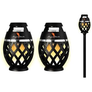 DailySale 2-Pack: Margaritaville Bluetooth LED Flame Tiki-Torch Speaker with 3-Foot Pole