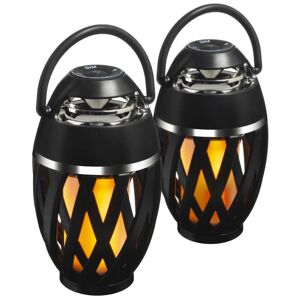 DailySale 2-Pack: Power-To-Go True Wireless Stereo Lantern Flame Speakers