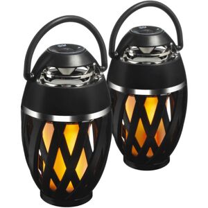 DailySale 2-Pack: Power-To-Go True Wireless Stereo Lantern Flame Speakers