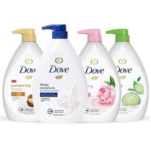 DailySale 4-Pack Dove Shower Gel Body Wash with Pump