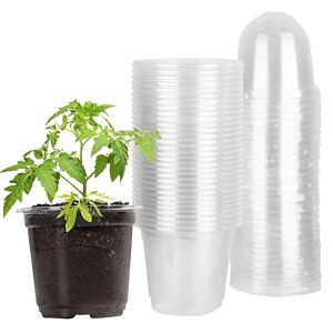 DailySale 30-Pieces: Plant Nursery Pots PET Flower Seed Starting Pots Container with Dome Drainage Holes