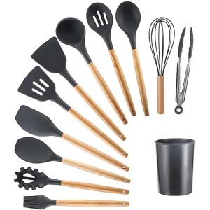 DailySale 12-Piece: Wood Handle Silicone Kitchenware