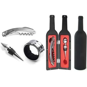 DailySale 5-Piece: Wine Opener Set with Bottle-Shaped Case