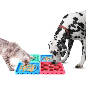 DailySale 4-Piece: Pet Slow Feeder and Licking Tray Set