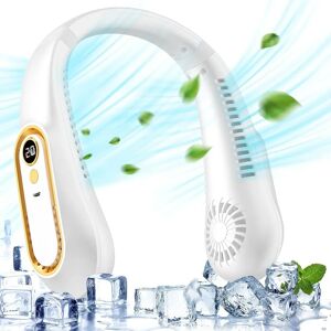 DailySale 5 Speeds Adjustable USB Rechargeable Battery Powered Personal Neck Fan