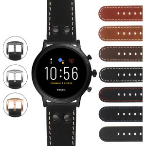 Strapsco DASSARI Leather Pilot Strap for Fossil Gen 5 Smartwatch