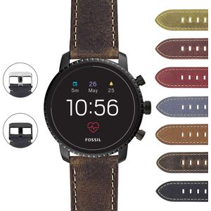 Strapsco DASSARI Vintage Italian Leather Strap for Fossil Gen 4 Smartwatch