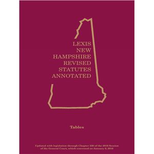 Michie New Hampshire Revised Statutes Annotated- Tables