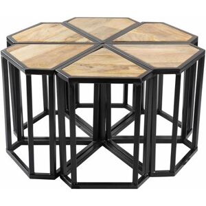 Hauteloom "Bozalan 17""H x 31""W x 31""D Modern Coffee Table Black Furniture Piece - Hauteloom"
