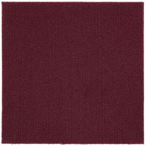 "Nexus 12"" x 12"" Self Adhesive Carpet Floor Tile - 12 Tiles/12 sq. Ft. by Achim Home Décor in Burgundy"