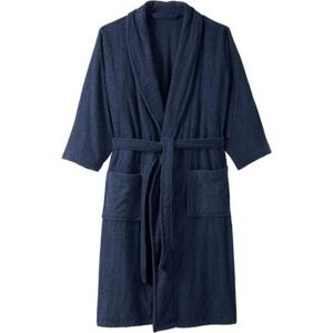 Terry Bathrobe with Pockets by KingSize in Navy (Size 4XL/5XL)