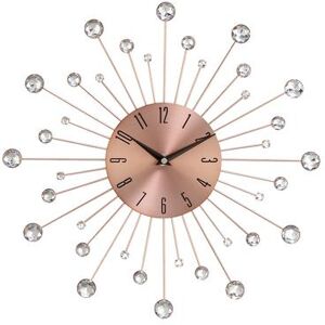 Copper Metal Glam Wall Clock by Quinn Living in Copper