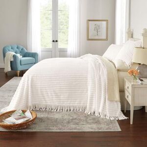 Chenille Bedspread by BrylaneHome in Eggshell (Size TWIN)