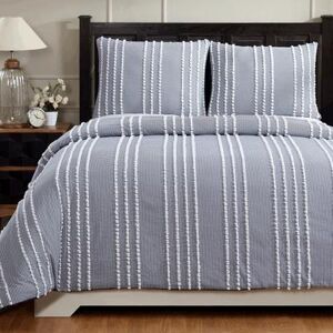 Winston Comforter Set Collection by Better Trends in Navy (Size KING)