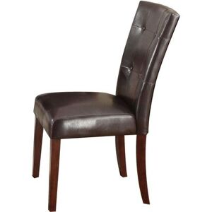 Side Chair (Set-2) by Acme in Espresso Walnut