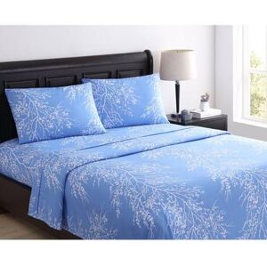 4-PC Foliage Sheet Set by BrylaneHome in Blue (Size TWIN)