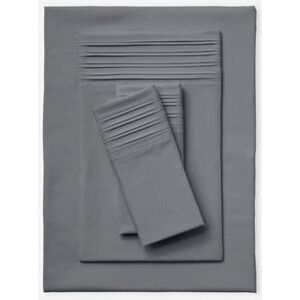 Microfiber Pleated Hem Sheet Set by BrylaneHome in Gray (Size KING)