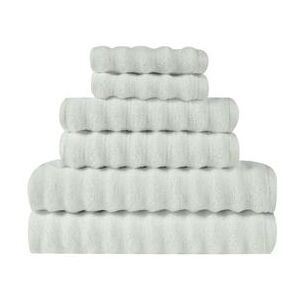 Zero Twist 6 Piece Grey Towel Set by Truly Soft in Silver Grey