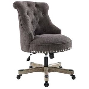 Sebring Office Chair Charcoal Gray by Linon Home Décor in Gray