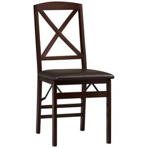 X Back Folding Chair by Linon Home Décor in Espresso