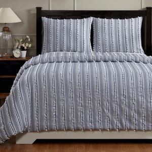 Angelique Comforter Set Collection by Better Trends in Navy (Size FL/QUE)