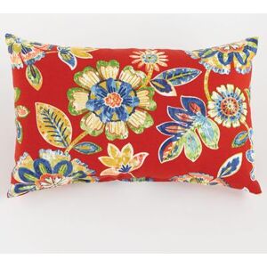 "20"" x 13"" Lumbar Pillow by BrylaneHome in Daelyn Cherry Outdoor Furniture Accent Cushion"