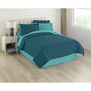 BH Studio Reversible Quilt by BH Studio in Peacock Turquoise (Size TWIN)