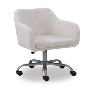Coco Sherpa Office Chair by Linon Home Décor in White