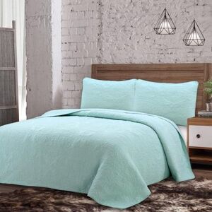 Estate Collection Savannah Quilt Set by American Home Fashion in Seafoam (Size TWIN)