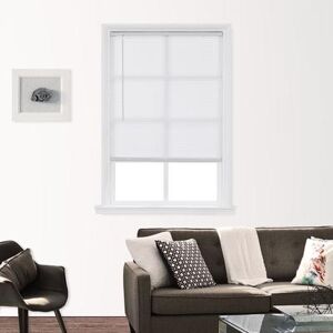 "Wide Width Cut-to-Width 1"" LF Cordless Blind by BrylaneHome in White (Size 36"" W 64"" L)"