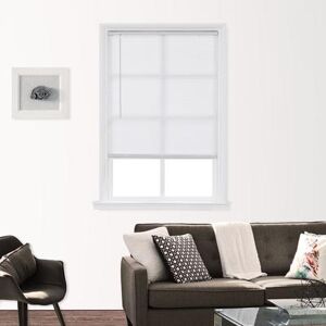 "Wide Width Cut-to-Width 1"" LF Cordless Blind by BrylaneHome in White (Size 66"" W 64"" L)"