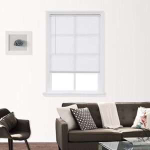 "Wide Width Cut-to-Width 1"" LF Cordless Blind by BrylaneHome in White (Size 60"" W 64"" L)"