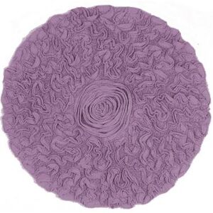 "Bell Flower Round Bath Rug Collection by Home Weavers Inc in Purple (Size 30"" ROUND)"