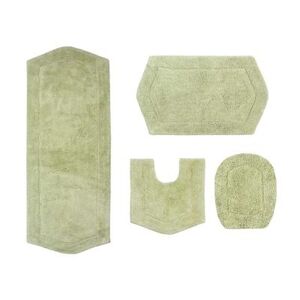 Waterford 4-Pc. Set Bath Rug Collection With Lid Cover by Home Weavers Inc in Sage