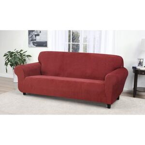 Kathy Ireland Knit Pique Sofa Slipcover Furniture Protector by Brylane Home in Paprika