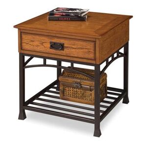 Modern Craftsman Distressed Oak End Table by Homestyles in Distressed Oak