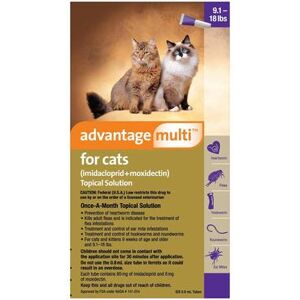 Advantage Multi for Cats Over 10lbs (Purple) 6 Doses