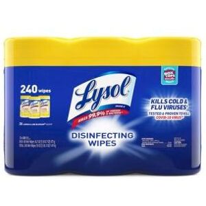 Lysol® """Lysol Disinfecting Wipes, Lemon Lime, 80 Wipes, 6 Canisters, RAC84251CT by CleanltSupply.com"""