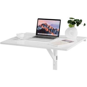 Costway 31.5 x 23.5 Inch Wall Mounted Folding Table for Small Spaces-White