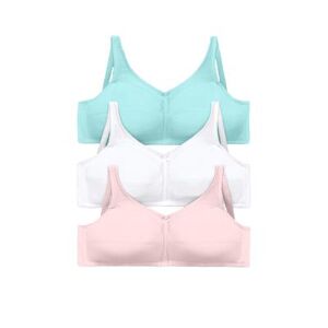 Plus Size Women's 3-Pack Cotton Wireless Bra by Comfort Choice in Pastel Assorted (Size 50 DDD)