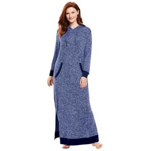 Plus Size Women's Marled Hoodie Sleep Lounger by Dreams & Co. in Evening Blue Marled (Size 14/16)