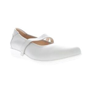 Wide Width Women's Yara Mary Jane Flat by Propet in Light Gray (Size 12 W)