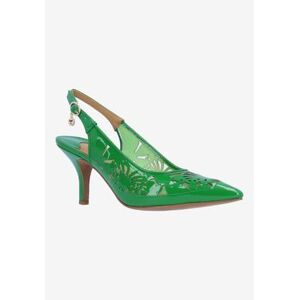 Wide Width Women's Vanani Pump by J. Renee in Patent Green (Size 10 W)