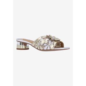 Women's Davina Sandal by J. Renee in Gold Silver (Size 6 1/2 M)