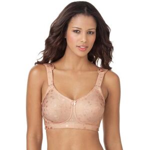 Plus Size Women's Jacquard Wireless Bra by Elila in Nude (Size 50 I)